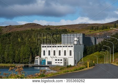 Ulfljljotsvatn Iceland - August 11. 2019: Steingrimsstod Power Plant In Iceland On A Summer Day