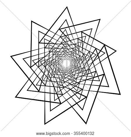 Abstract 3d Background With Simple Geometric Figure. Goes Deep Stylized Triangles Design Elements Is
