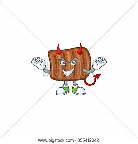 Cartoon Picture Of Roasted Beef In Devil Cartoon Character Design