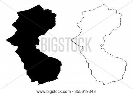 Bottrop City (federal Republic Of Germany, North Rhine-westphalia) Map Vector Illustration, Scribble