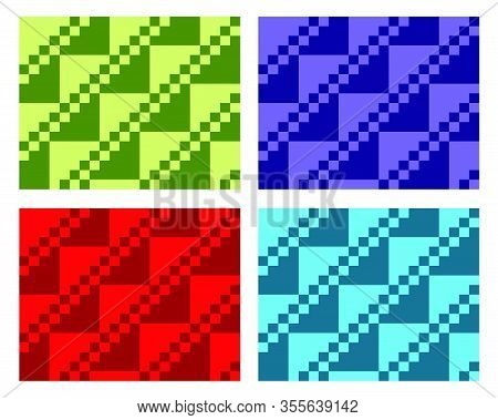 Flat Colorful Beautiful Decorative Ethnic Woven (anyaman) Background Texture 7