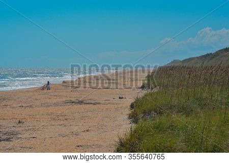 North Beach Guana River Preserve In St Johns County, Atlantic Ocean, Florida.