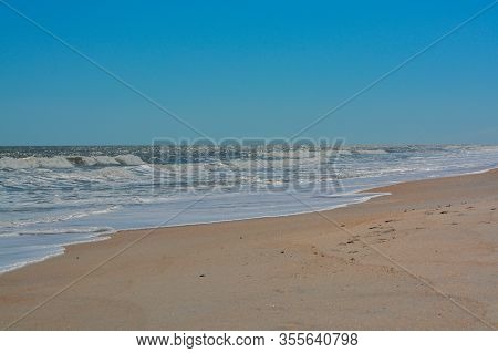 North Beach Guana River Preserve In St Johns County, Atlantic Ocean, Florida.