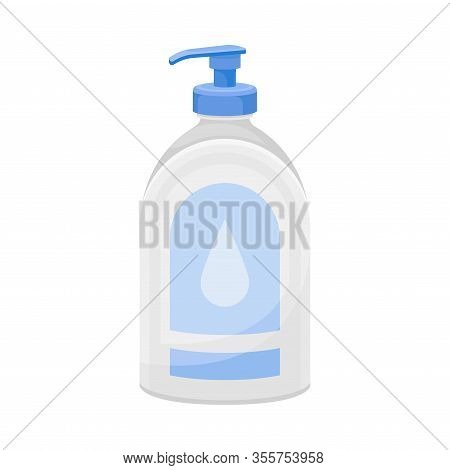 Liquid Soap Or Foam In Dispenser Plastic Bottle Vector Illustration