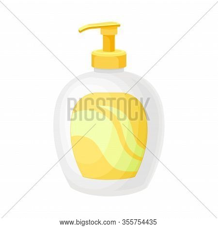 Liquid Soap Or Foam In Dispenser Plastic Bottle Vector Illustration