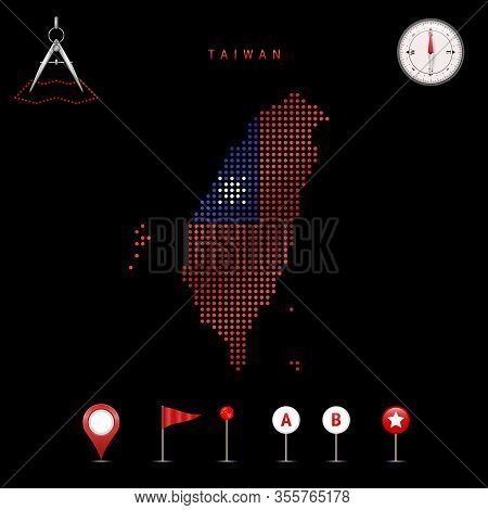 Dotted Map Taiwan Vector Photo Free Trial Bigstock