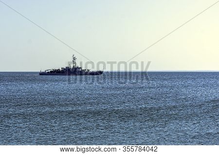 Hel, Pomerania, Poland - August 27: Polish Warship At Baltic Sea On August 27, 2019 In Hel, Pomerani