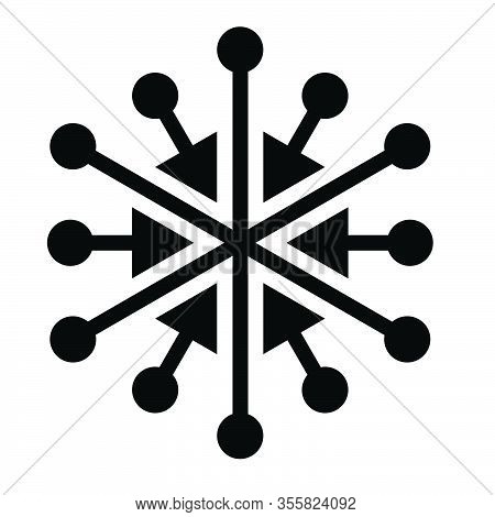 Virus Or Bacteria Vector Illustration, Solid Design Icon