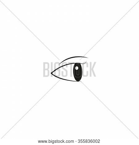 Eye On White Background. Woman Eye. The Eye Logo. Eyes Art. Human Eye, Stock Vector Illustration Iso