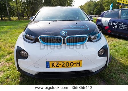 Enschede, Netherlands - August 16, 2018: Electric Bmw I3 During A Technology Demonstration On The Fo