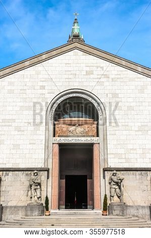Udine, Italy - Circa August 2018. Beautiful Architecture Of Catholic Church (parrocchia Di San Nicol
