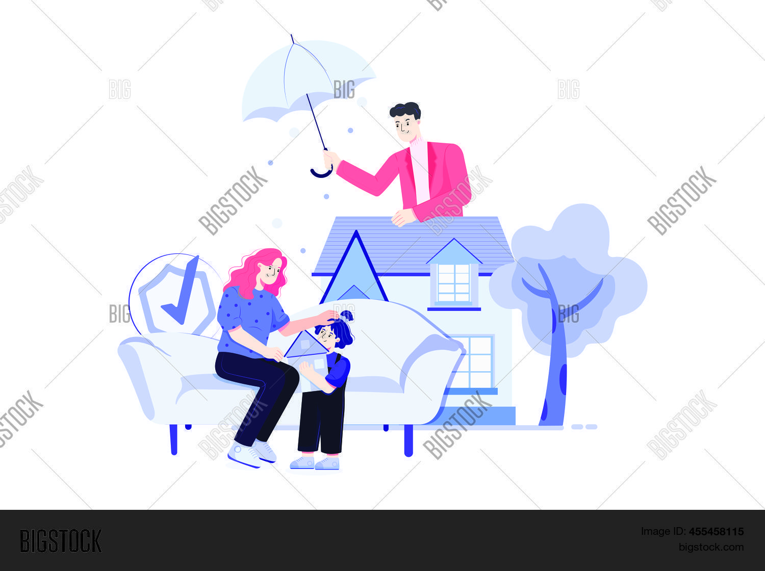 Family Life Insurance Vector & Photo (Free Trial) | Bigstock