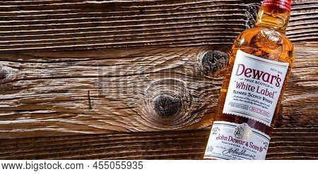 Bottle Of Dewars Blended Scotch Whisky