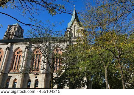 Church Of Saint Gertrude (sankt Gertrud Kirche) In Essen, Germany. Roman Catholic Church.