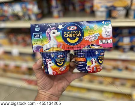 Grovetown, Ga Usa - 05 13 22: Retail Store Kraft Mac And Cheese Cups Unicorn
