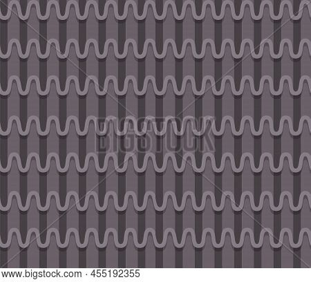 Seamless Tile Roof. Textured Pattern Of Repeat Ceramic Rooftop. Clay Tiles Texture Of House Covering