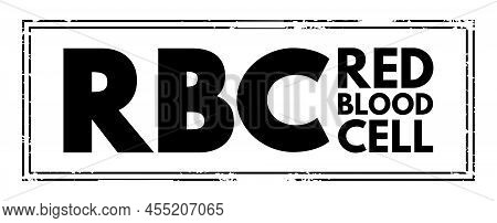 Rbc - Red Blood Cell Acronym, Concept Background