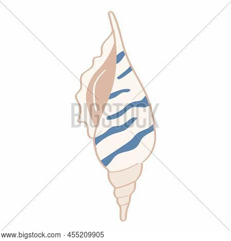 Cute Cartoon Style Horse Conch. Single Element.