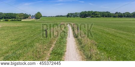 Panorama Of A Walking Path In The Hills Near Ootmarsum, Netherlands