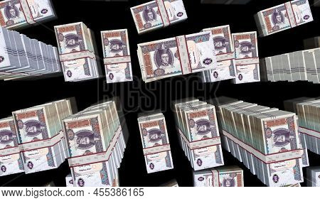 Mongolian Togrog, Tugrik Money Banknotes Pack 3D Illustration