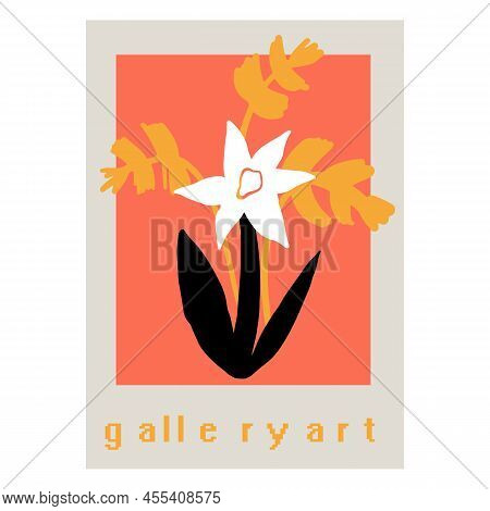 Colorful Abstract Scandinavian Floral Shapes Poster Design For Art And Music Event