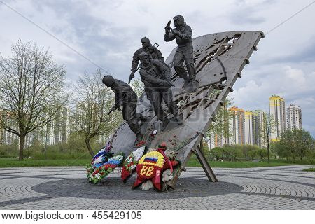 Saint Petersburg, Russia - May 15, 2021: Monument To The Soldiers Of Russian Special Forces In The P