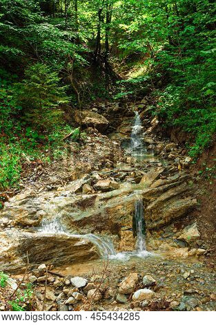 Water Well In The Rocks Of Ahorn In The Beautiful Swiss Mountain Region Of Appenzell