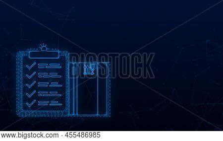 Delivery Website Banner. Delivery Service App. Plexus Style Vector Stock Illustration
