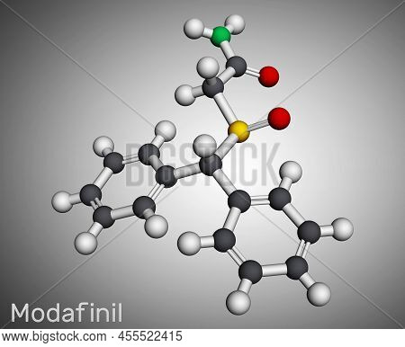 Modafinil Molecule. It Is Stimulant, Wakefulness Promoting Agent. Used In The Treatment Of Narcoleps