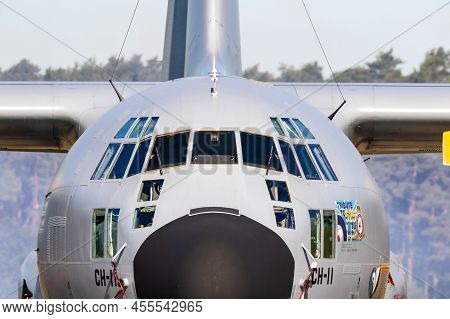 Lockheed C-130 Hercules From The Belgian Air Force On The Tarmac Of Kleine-brogel Airbase. Belgium -