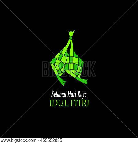 Ketupat Lebaran Idul Fitri Logo Vector Template