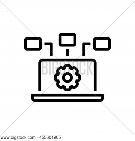 Black Line Icon For Shareware Software Package Program Operating-system Computer Web