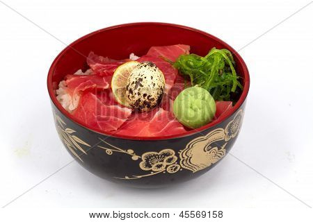 Sashimi con riso