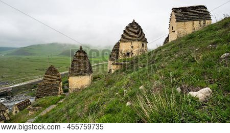 Ancient Alanian Necropolis (city Of Dead)  In Dargavs Village, North Ossetia Alania, Russia