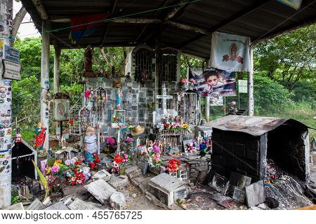 Armero, Colombia - May, 2022: Omaira Sanchez Place Of Burial At The Destroyed Armero Town. Gratitude