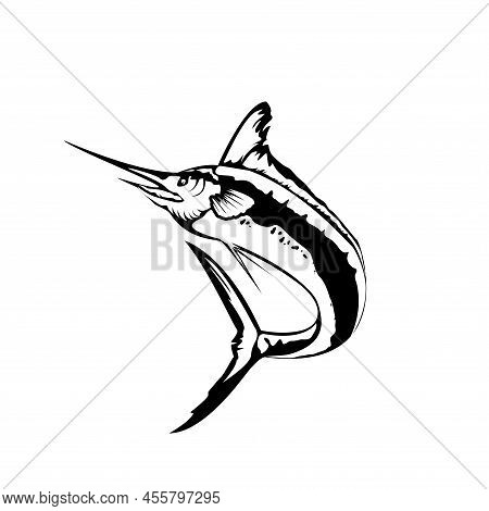 Swordfish Icon Isolated On A White Background. Design Elements For Logos, Labels, Emblems, Signs, Br
