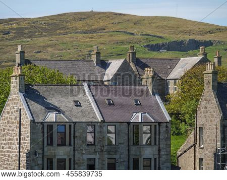 the city of Lerwick on the shetland islands
