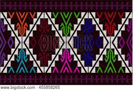 Colorful Pattern Vector On Darith Wallpaperk Background Ethnic Abstract Geometric Texture Can Be Use