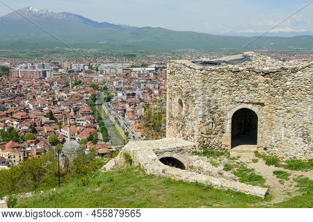 Fortress Over The Town Of Prizren In Kosovo
