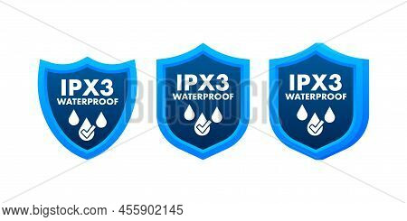 Ipx3 Waterproof, Water Resistance Level Information Sign