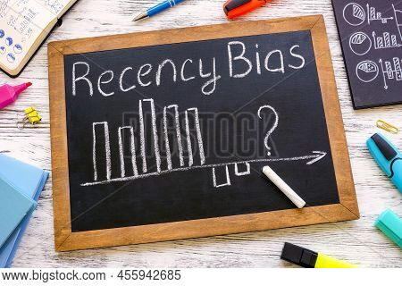 Small Blackboard With Chart About Recency Bias.