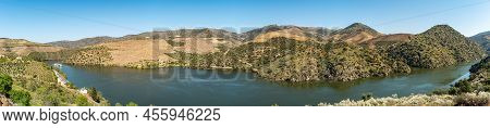 Viewpoint Of Vargelas Allows To See A Vast Landscape On The Douro And Its Man-made Slopes. Douro Reg