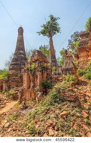 Ancient Stupas at Indein Inle Lake