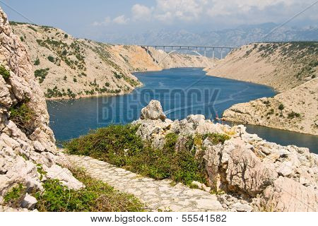 Maslenica Strait Of The Adriatic Sea, North Of Zadar, Croatia