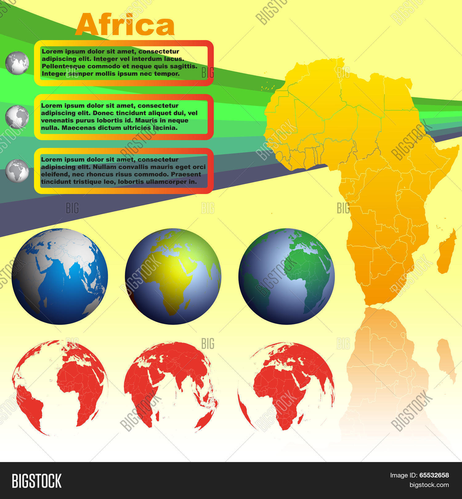Africa Map Shadow On Vector amp Photo - 65532658