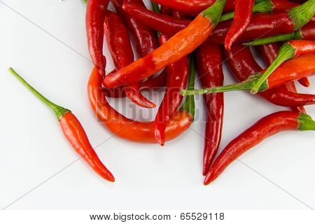 chili pepper isolated on a white background.