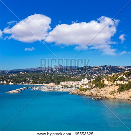 Moraira Teulada marina port in Alicante Mediterranean Spain