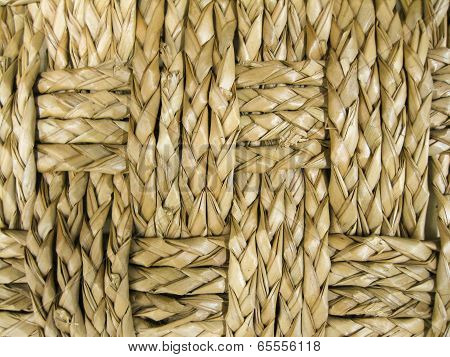 Woven wicker basket closeup