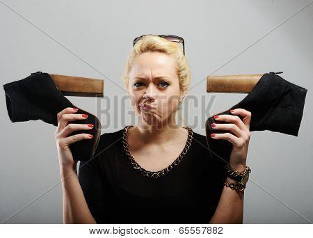 Girl posing for portraits in studio