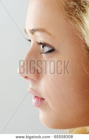 Girl posing for portraits in studio